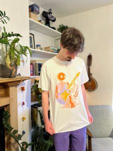 Pocket Sun T-shirt - Guitar Clock - Laurence