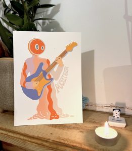 Pocket sun print - Guitar clock